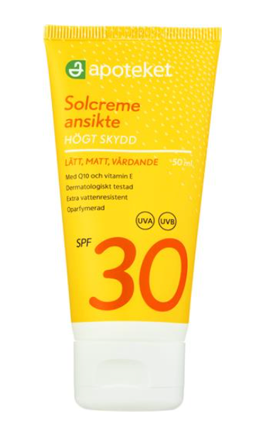 Face sunscreen SPF 30 (solcreme ansikte)